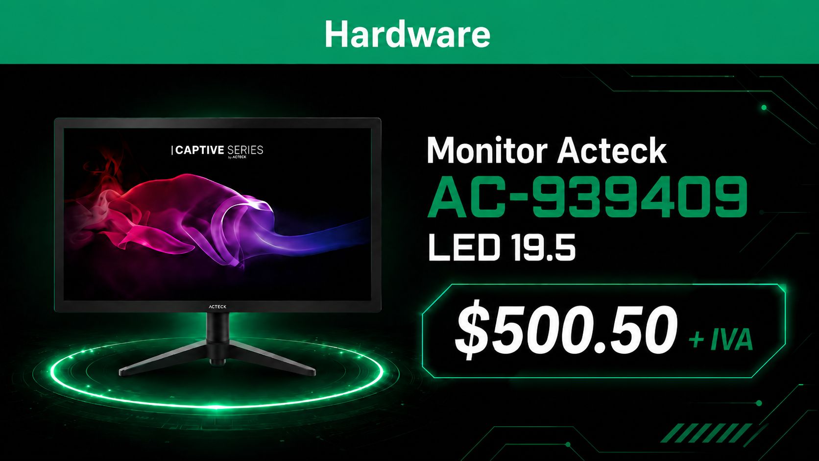 Monitor Acteck AC-939409 LED 19.5"