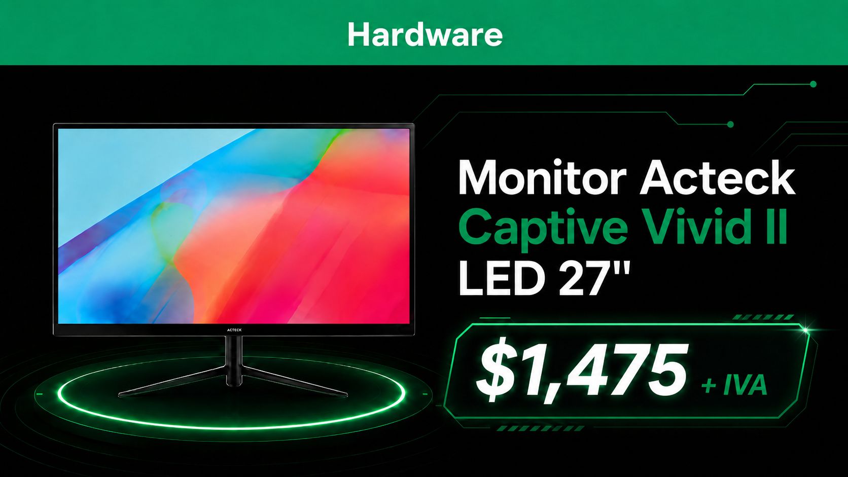 Monitor Acteck Captive Vivid II LED 27"
