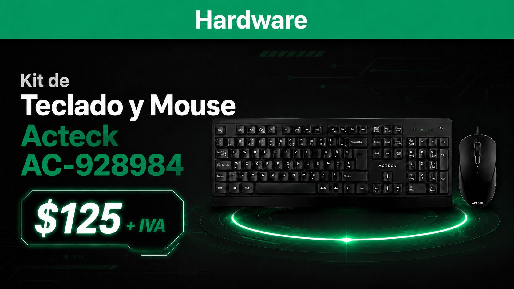 Kit de Teclado y Mouse Acteck AC-928984